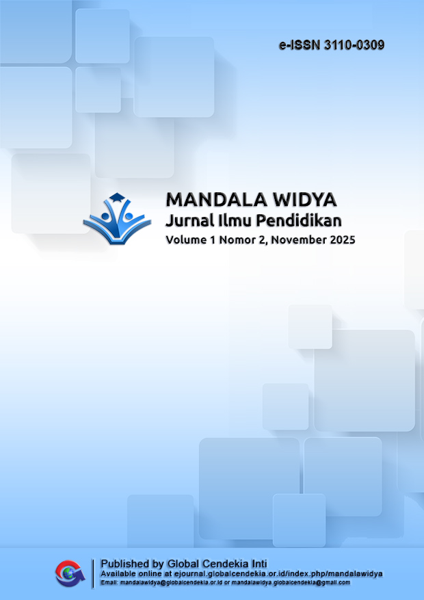 					View Vol. 1 No. 2 (2025): MANDALA WIDYA: Jurnal Ilmu Pendidikan, November 2025
				