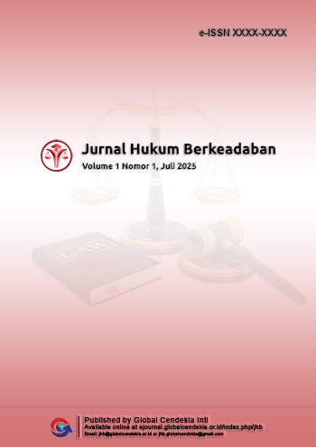 					View Vol. 1 No. 1: Jurnal Hukum Berkeadaban, Juli 2025
				