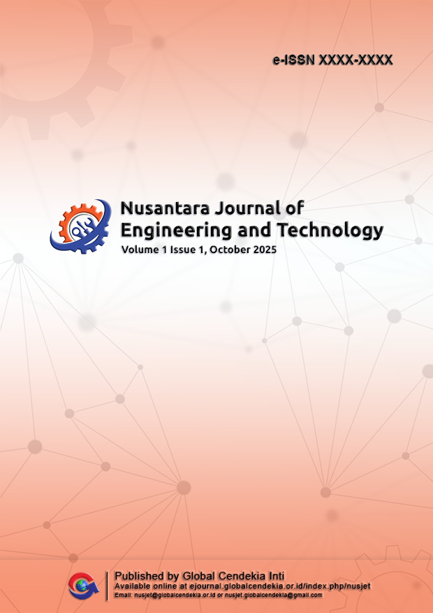 					View Vol. 1 No. 1: Nusantara Journal of Engineering and Technology, October 2025
				