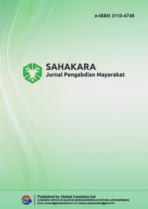 					View Vol. 1 No. 1 (2025): SAHAKARA: Jurnal Pengabdian Masyarakat
				