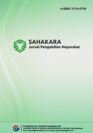 					View Vol. 1 No. 2 (2025): in progres SAHAKARA: Jurnal Pengabdian Masyarakat
				