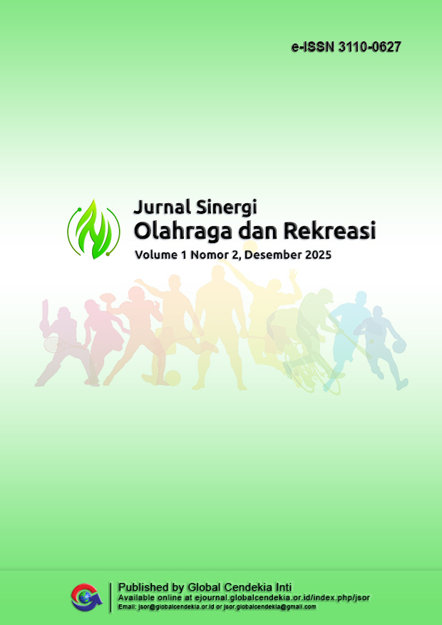 					View Vol. 1 No. 2 (2025): Jurnal Sinergi Olahraga dan Rekreasi, Desember 2025
				